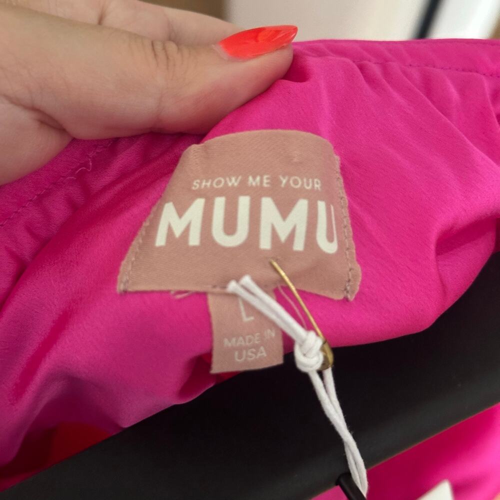 Show Me Your  Mumu Taylor Tube Maxi Dress Hot Pink Size Large NWT - Picture 7 of 8
